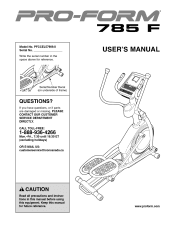 Sears proform treadmill manual